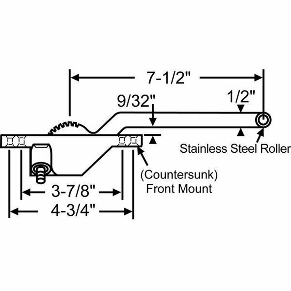 Strybuc TRUTH LH OPERATOR 7 1/2 ARM 36-323-8